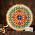 Winter Celebration Ritual Kit — Festive Sujni Embroidery DIY - Detail View Sujni Embroidery