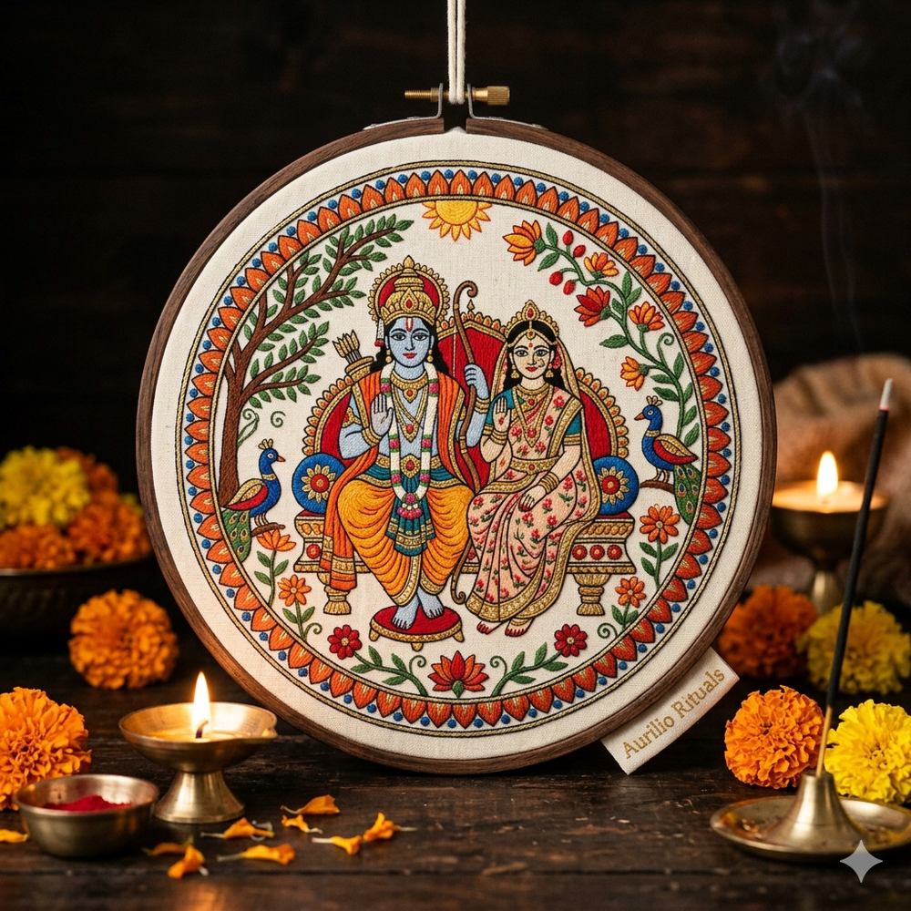 Sujni Basics — Sunshine Learning Kit | Beginner Embroidery - Detail View Sujni Embroidery