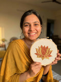 Rainbow Love Duo — 2 Colourful Sujni Embroidery Kits - Detail View Sujni Embroidery