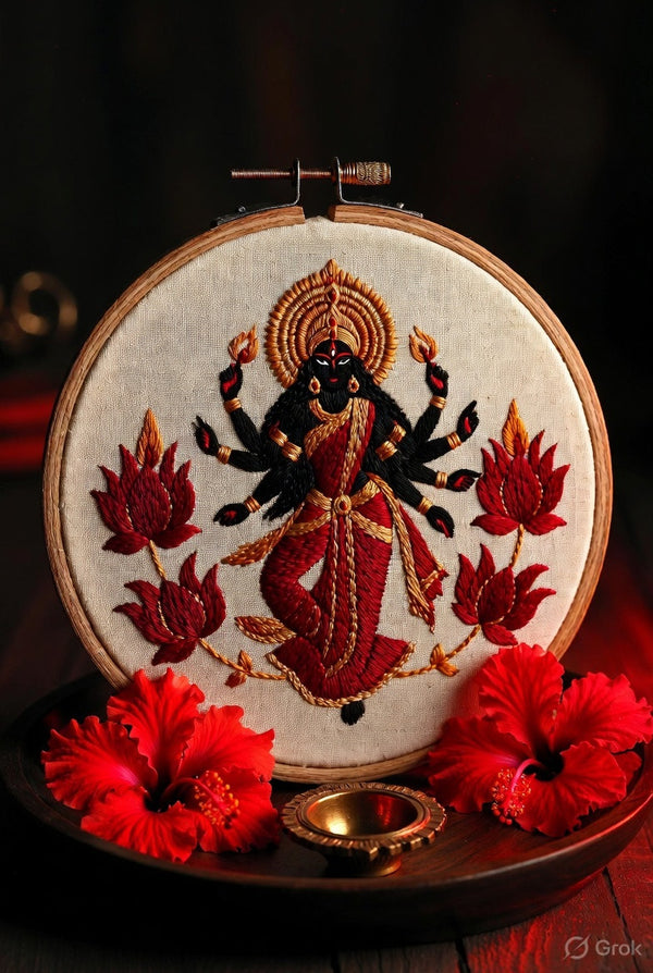Divine Trio — 3 Sacred Deity Sujni Embroidery Kits
