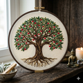 Ritual Calendar Kit 2026 — Sujni Embroidered Wall Calendar DIY - Detail View Sujni Embroidery