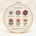 Baby Name Ritual Kit — Personalised Sujni Embroidery | Newborn Gift - Detail View Sujni Embroidery