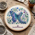 Pink Positivity Ritual Kit — Uplifting Sujni Embroidery DIY - Detail View Sujni Embroidery