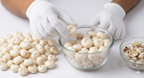 MakhaNova Jumbo Raw Makhana – Extra Large, Clean Sorted (250g / 500g / 1kg)