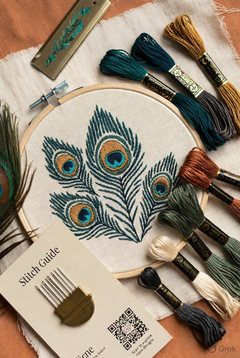 Dragonfly Ritual Kit — Nature Sujni Embroidery DIY — Premium Sujni Embroidery Kit by Aurilio Rituals